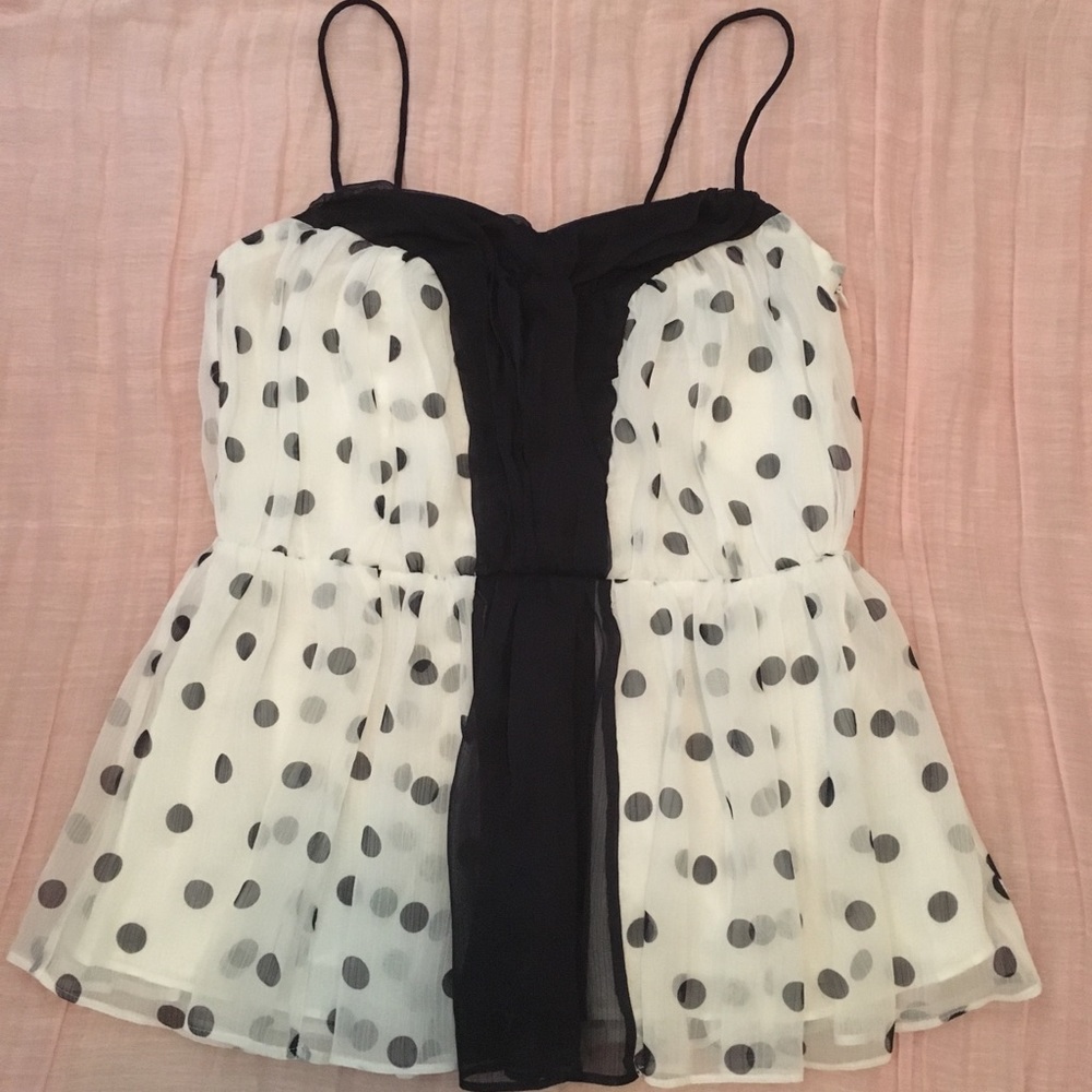 Anthropologie Girls From Savoy Polka Dot Top